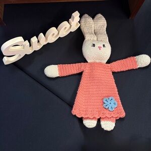Handmade Crochet Bunny Lovey
